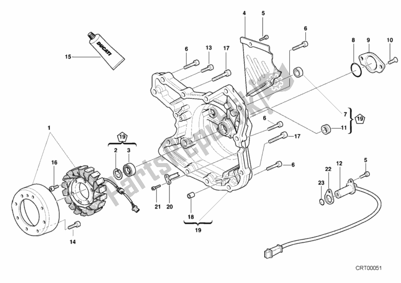 Todas las partes para Cubierta Del Generador de Ducati Supersport 900 SS 2001